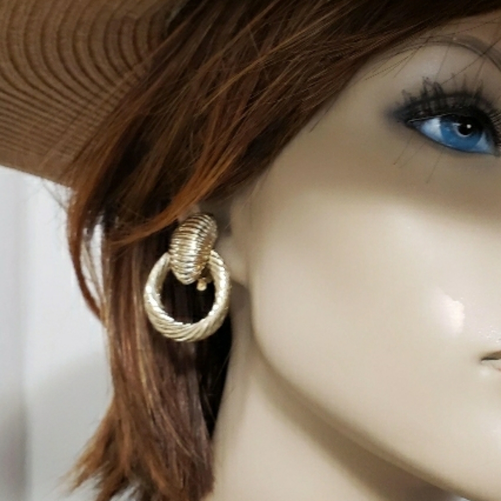VINTAGE Door Knocker Earrings